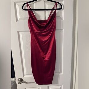 Red Satin Dress